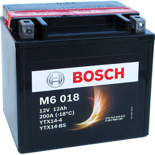 YTX14-BS Μπαταρία Μοτοσυκλέτας BOSCH M6018 AGM 12Ah 200A