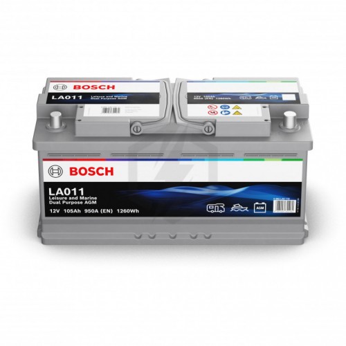 Μπαταρία BOSCH AGM Marine & Leizure Dual Purpose LA011 105Ah 950A EN 1260 Wh